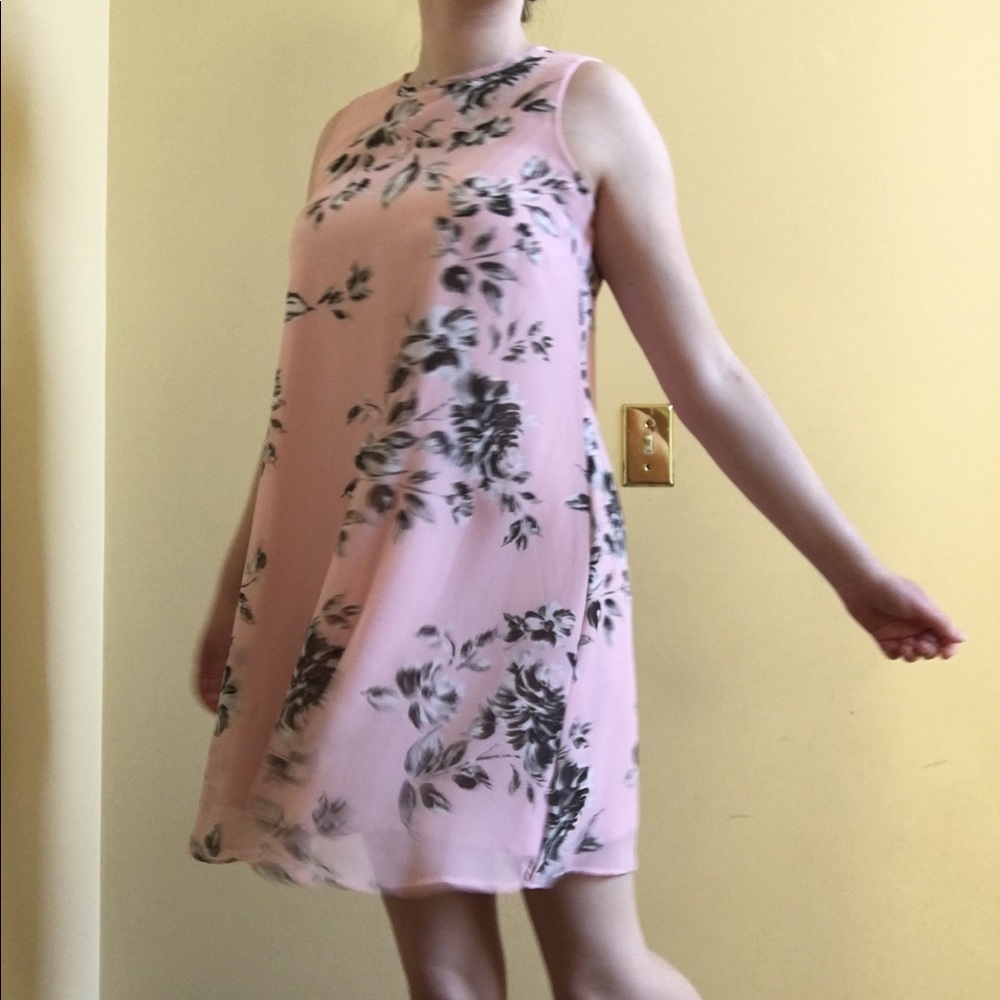 JH petite swing dress with floral print